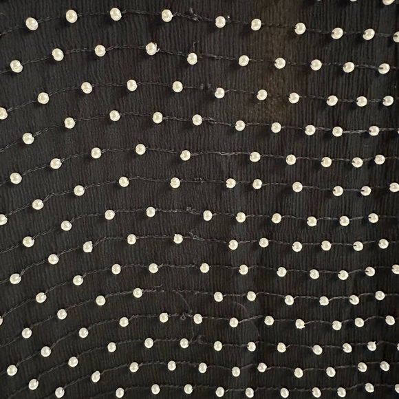 Vintage Pearl & Sequin Black Silk Jacket Open-Front or Hook & Eye Closure ~ 2X - Picture 8 of 17